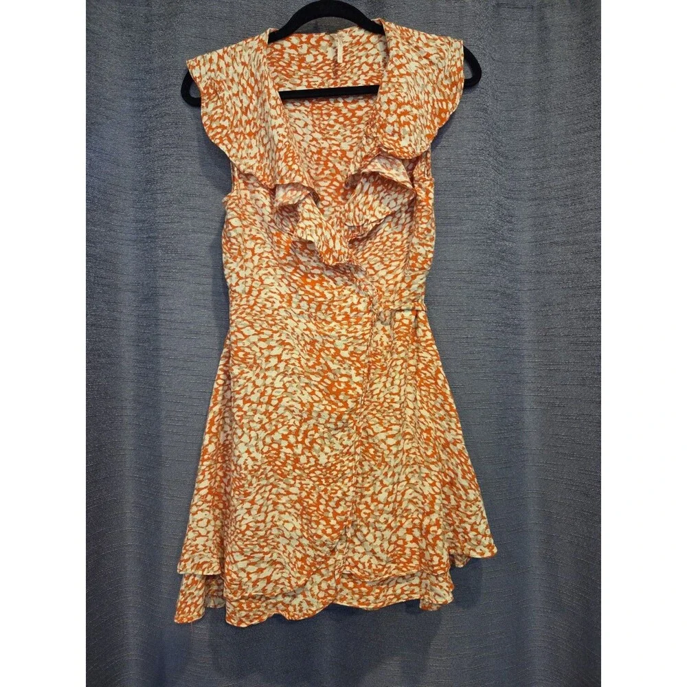 Free People French Quarter Wrap Mini Dress Size S